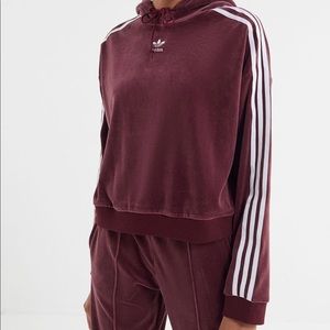⚠️AUTHENTIC⚠️ adidas cropped VELVET hoodie